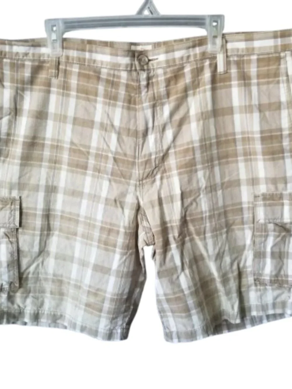 Dockers Tan Plaid Cargo Shorts Men's 44